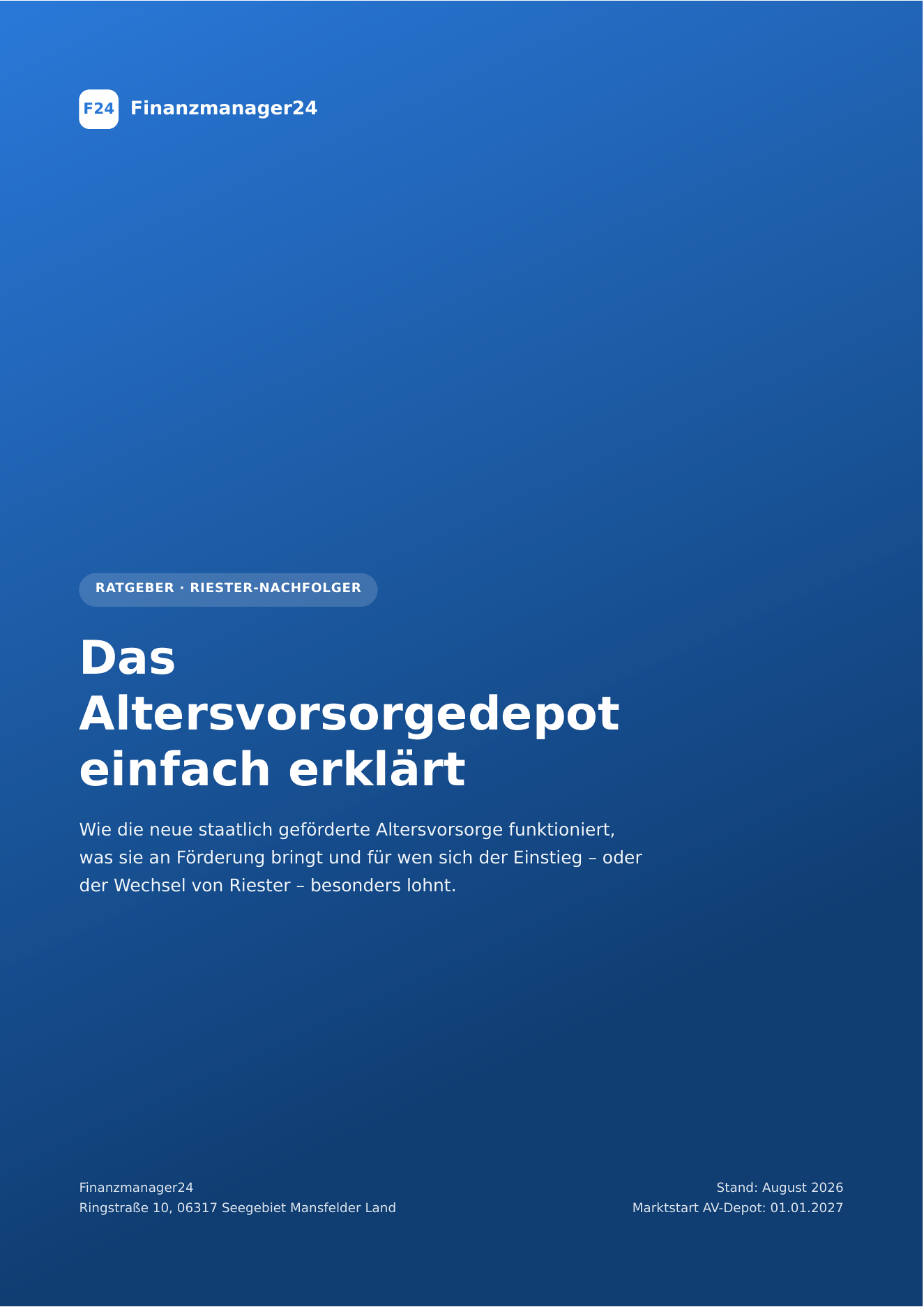 Whitepaper zum Altersvorsorgedepot